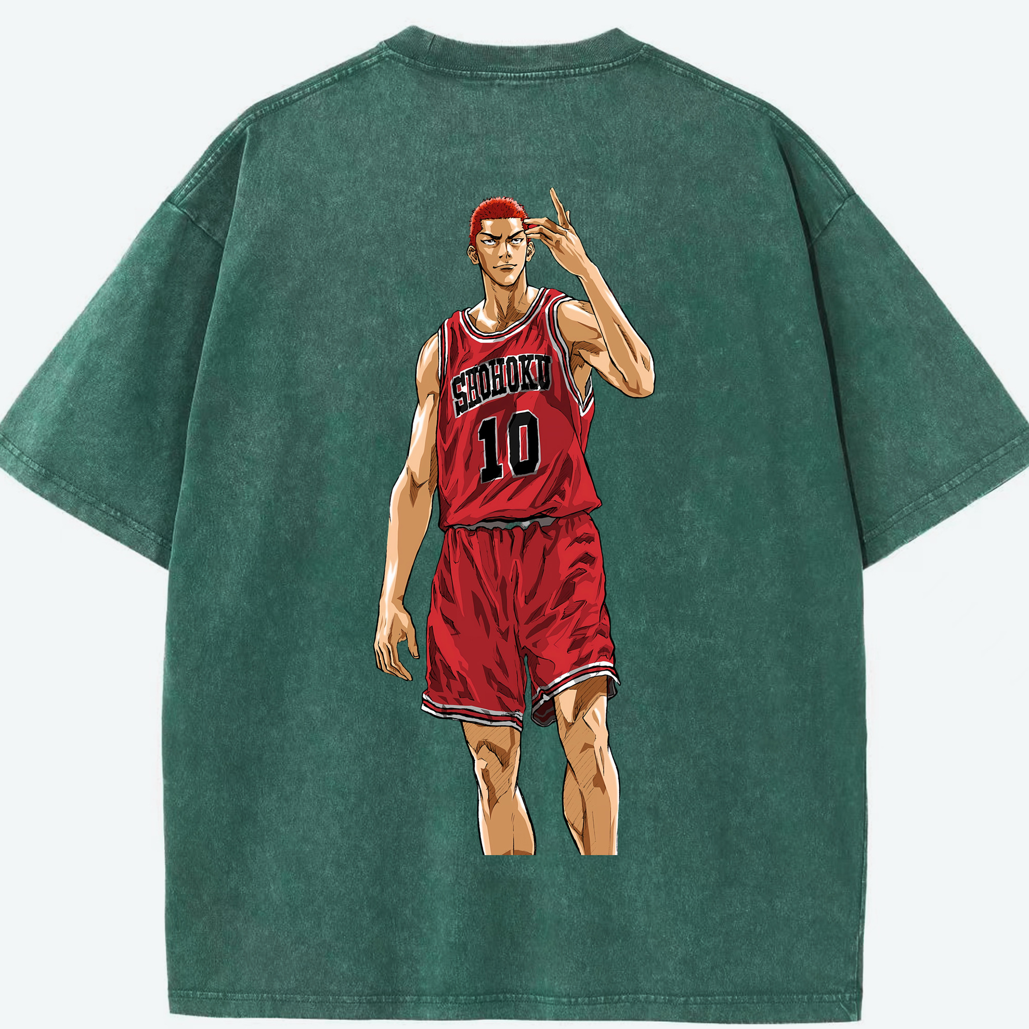（画像用） SLAM DUNK／スラムダンク 綿100% ヴィンテージ風 半袖Tシャツ（背面プリント）